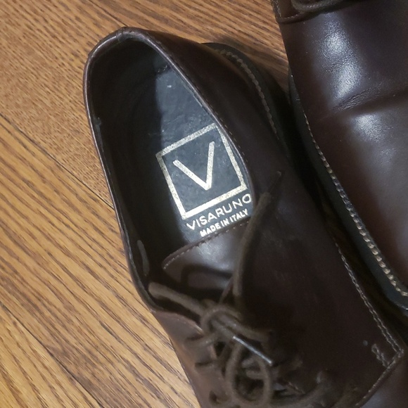 Vintage Visaruno Mens Brown Leather Shoes - Picture 8 of 10